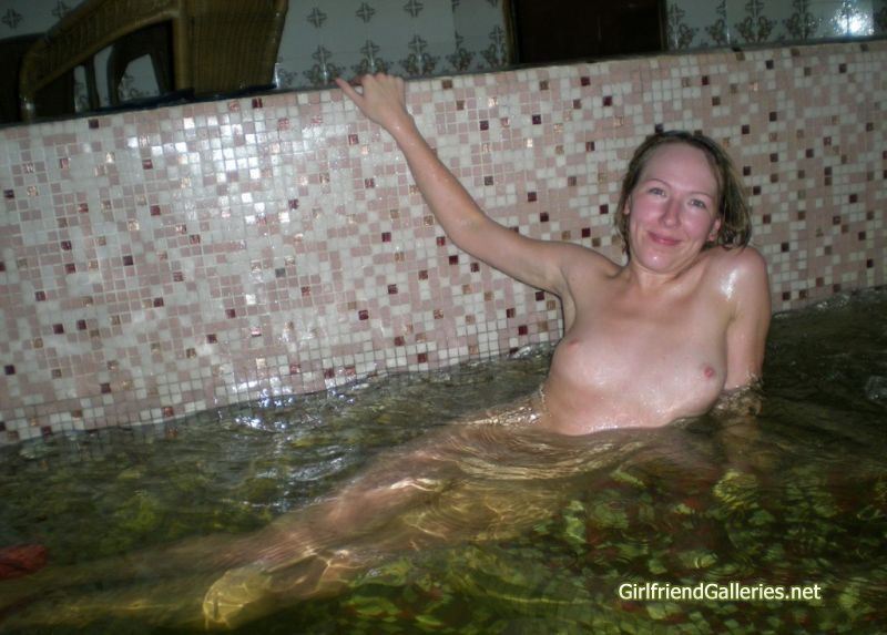 Antonia - MILF from Bulgaria poses in the pool