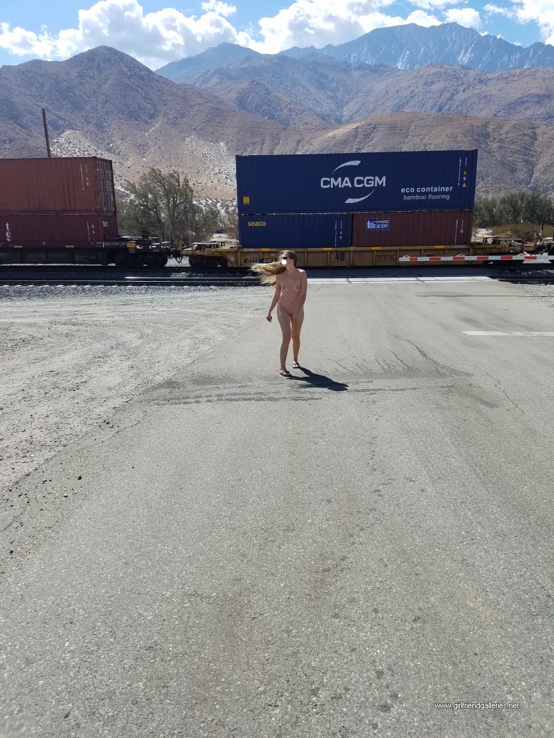 RR crossing naked wife